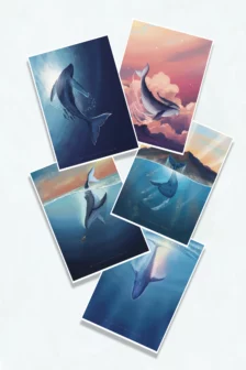 Baleines - Pack Cartes A5